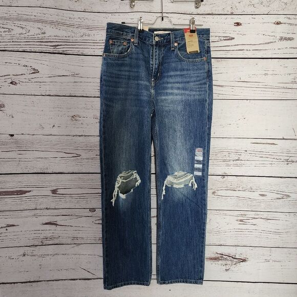 Levi's Straight Leg Distressed Jeans 29 NWT - Picture 2 of 6